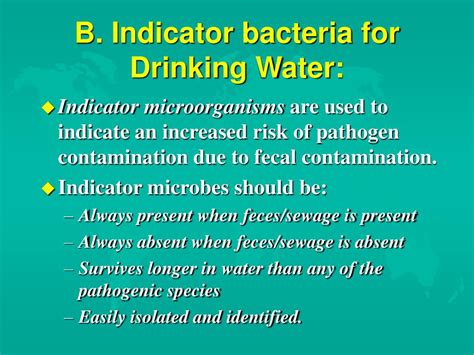 indicator bacteria in water quality testing are